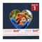 Navy Suede Mat Board for 8x8 Frames - Heart Opening for 5x5 Photos